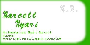 marcell nyari business card